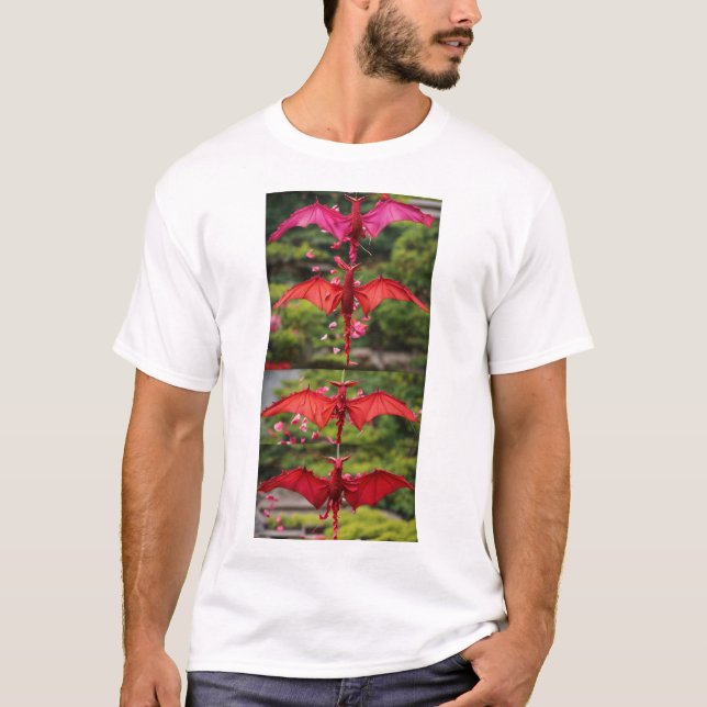 Four flying Dragon Fansion T-Shirt  (Front)