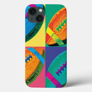 Four Footballs in Different Colors iPhone 13 Case