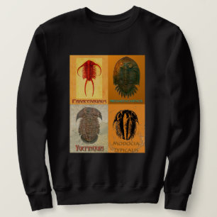 Four Fossil Trilobite Montage Sweatshirt