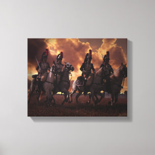 Four French Cuirassiers Canvas Print