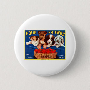 Four Friends Tomtatoes 2 Inch Round Button