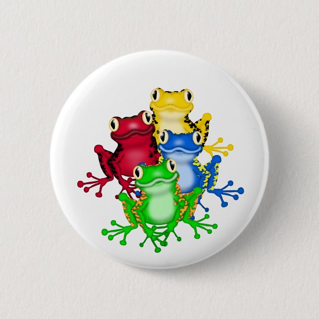 Four Frogs Tshirts and Gifts 2 Inch Round Button (Front)
