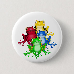 Four Frogs Tshirts and Gifts 2 Inch Round Button