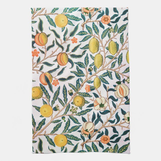 Four Fruit, William Morris Kitchen Towel (Vertical)