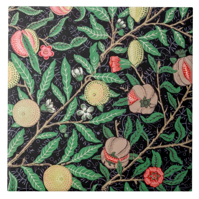 Four Fruit, William Morris Tile (Front)