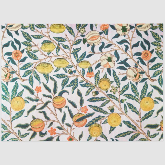 Four Fruit, William Morris Tissue Paper (Front)
