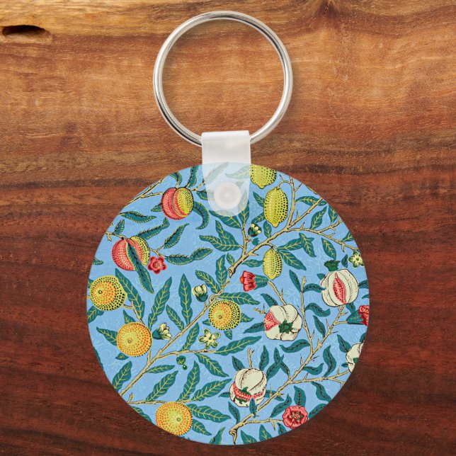 Four Fruits by William Morris Keychain (Front)