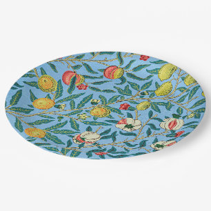 Four Fruits by William Morris Paper Plate
