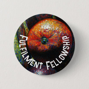Four Fruits: Orange, Banana, Plum, Lychee 2 Inch Round Button