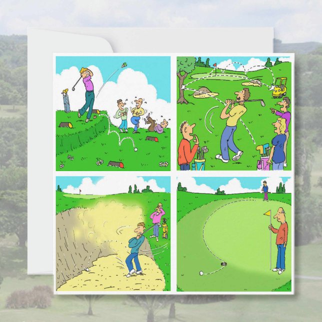 Four Funny Golfer Cartoons (Creator Uploaded)