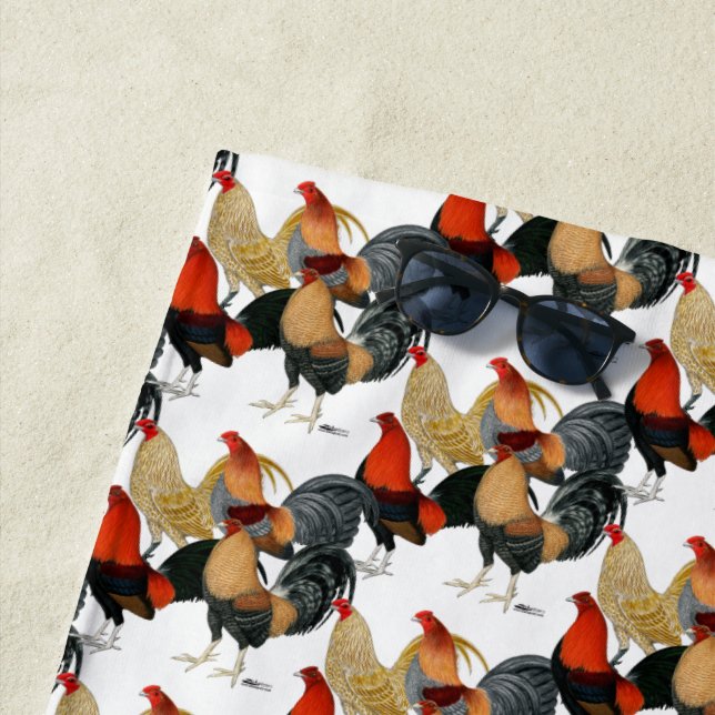 Four Gamecocks Beach Towel (In Situ)