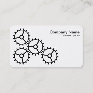 Four Gears III - Black and White Business Card