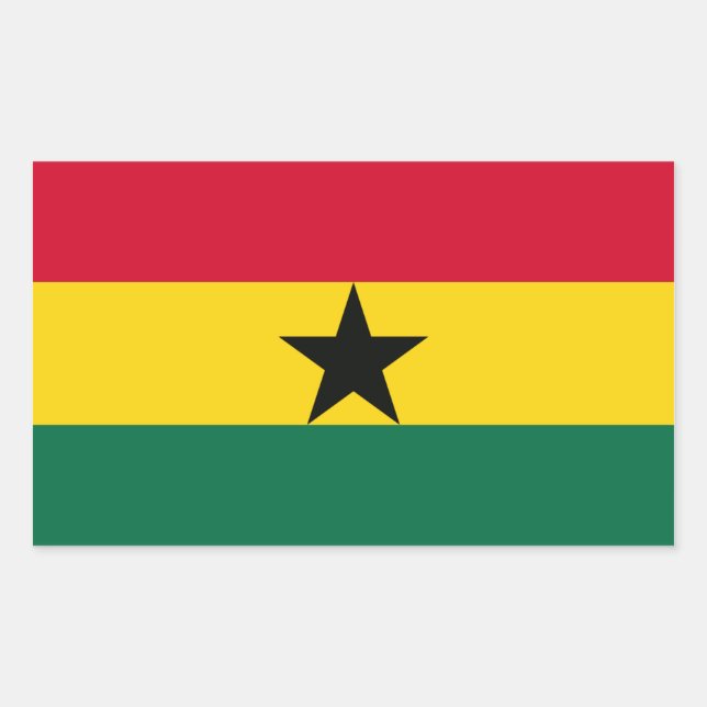 FOUR Ghana National Flag Sticker (Front)