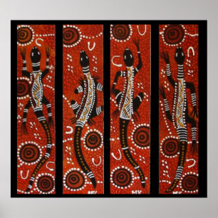 Four Goanna Dreaming Poster