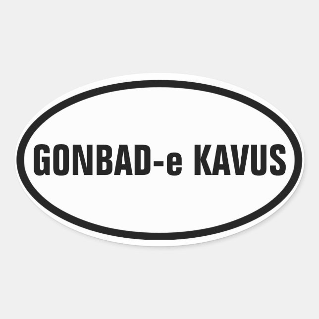 FOUR Gonbad-e Kavus Oval Sticker (Front)