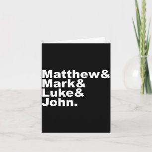 Four Gospels Matthew Mark Luke John Bible  Card