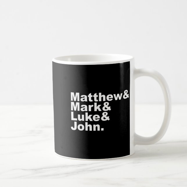 Four Gospels Matthew Mark Luke John Bible  Coffee Mug (Right)