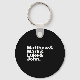 Four Gospels Matthew Mark Luke John Bible Keychain