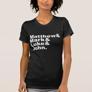 Four Gospels - Matthew & Mark & Luke & John Bible T-Shirt