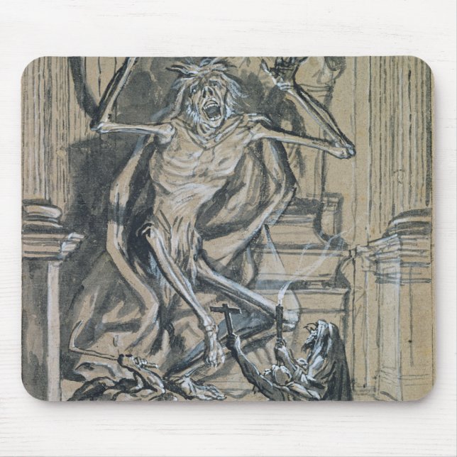 Four Grave Robbers awaken a Ghost Mouse Pad (Front)