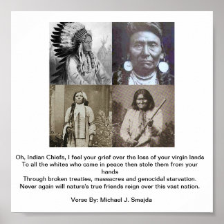 Four Great Chiefs w/Verse Poster