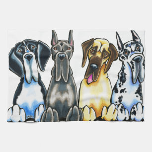 Four Great Danes Kitchen Towel