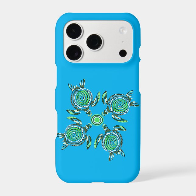 Four Green Turtles Dot Art,   (Back)