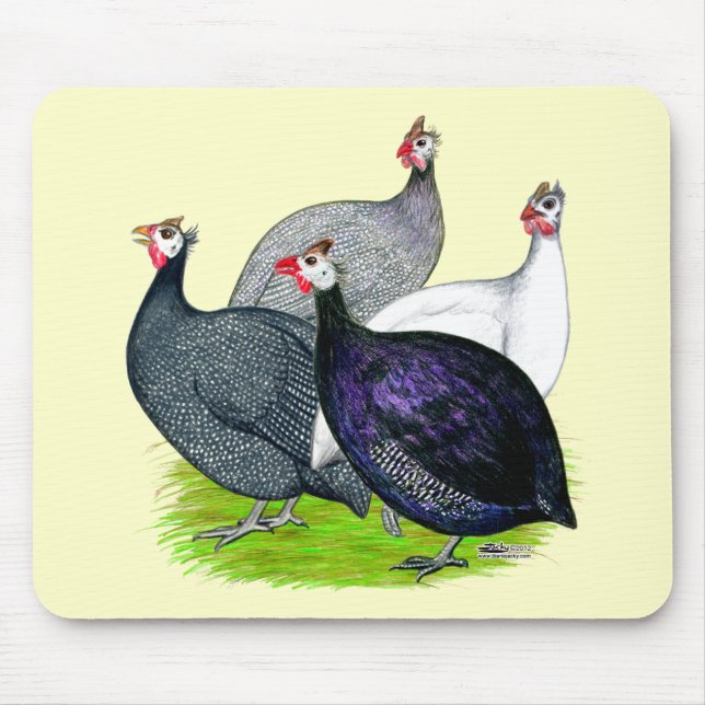 Four Guineas Mouse Pad (Front)
