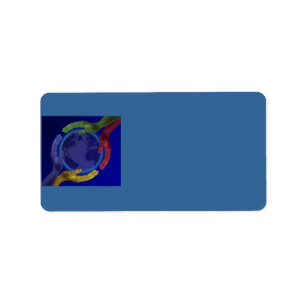 Four Hands on Earth Address Label