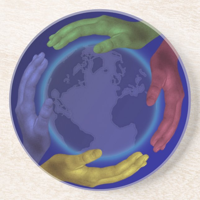 Four Hands on Earth Coaster (Front)