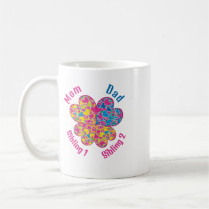 Four-Heart Design Personalized Family Coffee Mug