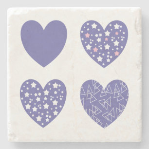 Four Hearts Stone Coaster