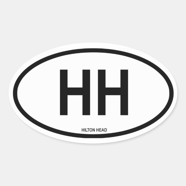 FOUR Hilton Head, South Carolina Oval Sticker (Front)