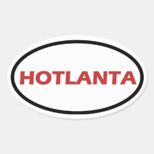 FOUR "HOTLANTA" OVAL STICKER