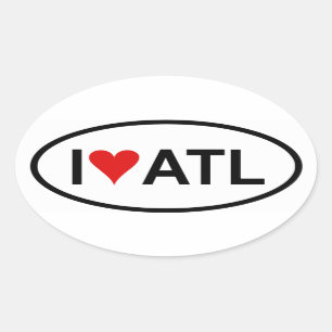 FOUR "I [heart] Atl" Oval Sticker