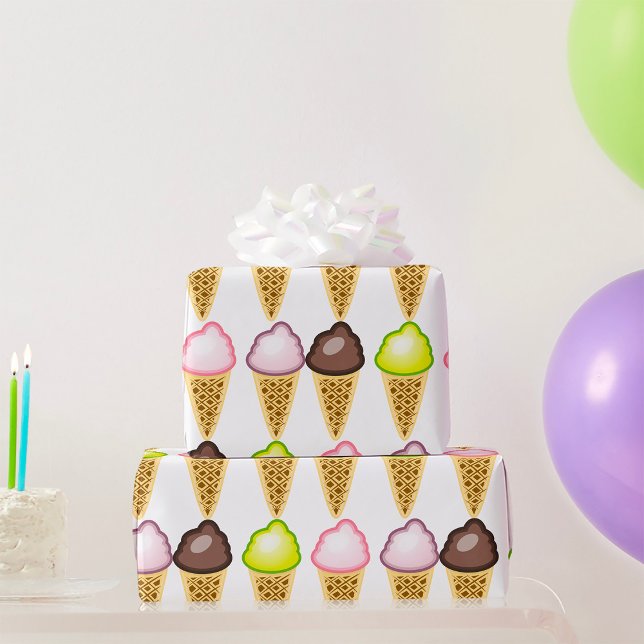 Four Ice Creams Wrapping Paper (Creator Uploaded)