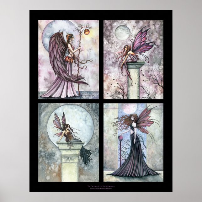 Four in One Autumn Gothic Fairy Poster (Front)