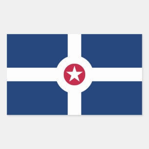 FOUR Indianapolis Flag Sticker