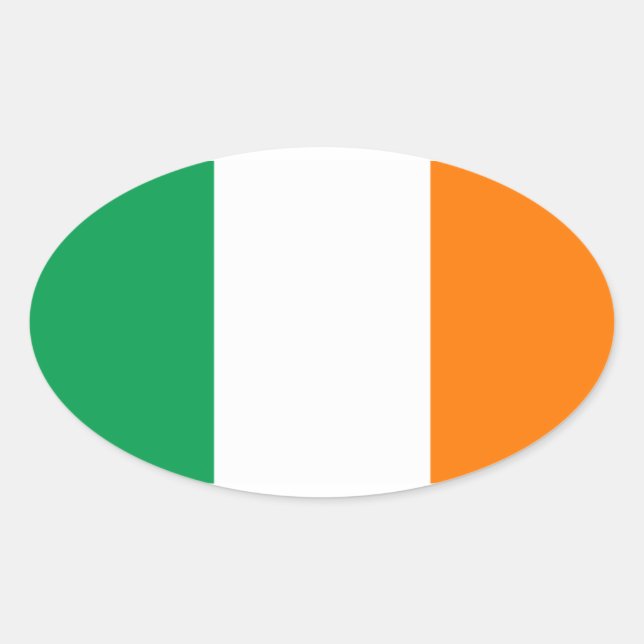 FOUR Ireland Flag Oval Sticker (Front)