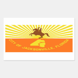 FOUR Jacksonville Flag Sticker