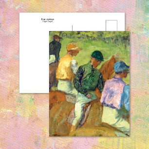 Four Jockeys Horses Edgar Degas Postcard