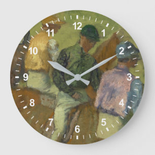 Four Jockeys Large Clock