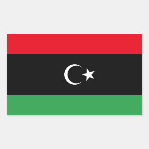 FOUR Kingdom of Libya Flag (1951-1969) Sticker