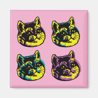 Four Kittens Cat Lover Window Decal Pop Art Magnet