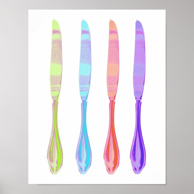 Four Knives Kitchen Art Poster (Front)