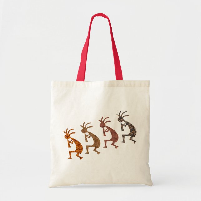 Four Kokopelli Tote Bag (Front)