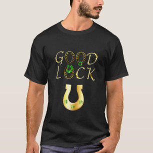Four Leaf C Lucky Horseshoe For Good Luck T-Shirt
