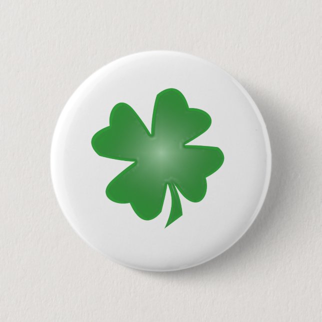 Four Leaf Clover 2 Inch Round Button (Front)