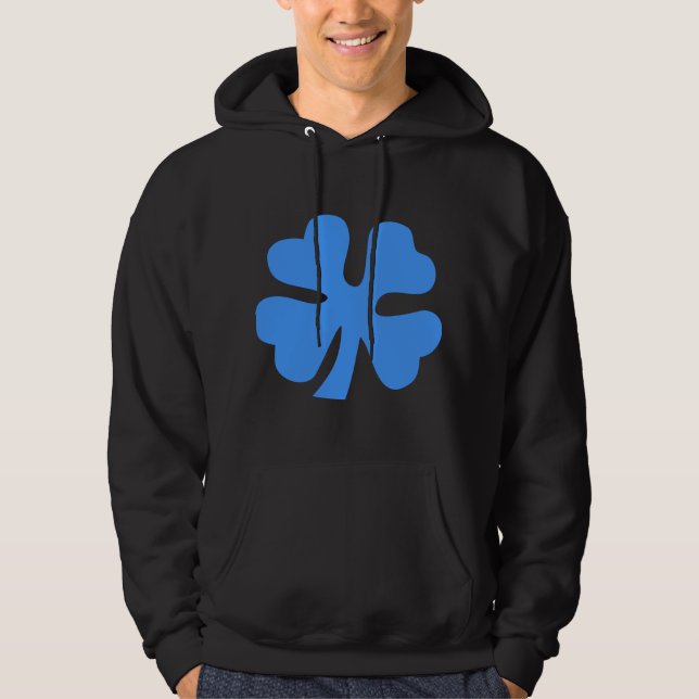 Four Leaf Clover - Baby Blue Hoodie (Front)