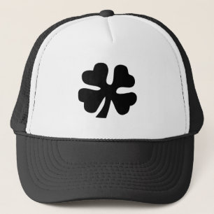 Four Leaf Clover - Black Trucker Hat